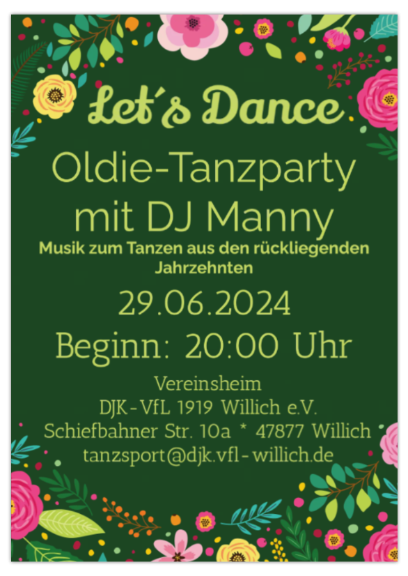 Oldie-Tanzsparty mit DJ Manny
